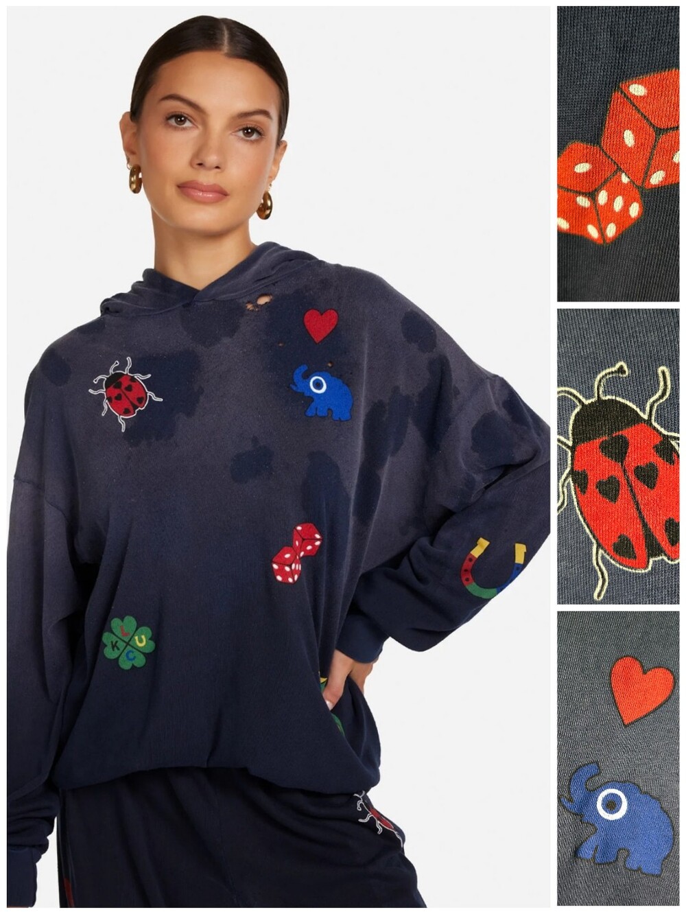 Lauren Moshi Lucky Elements Harmony pullover hoodie - Picture 1 of 13